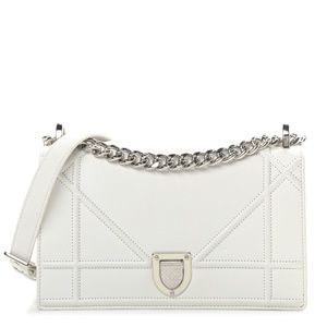 Dior Dyed White Diorama Large Calfskin Handbag